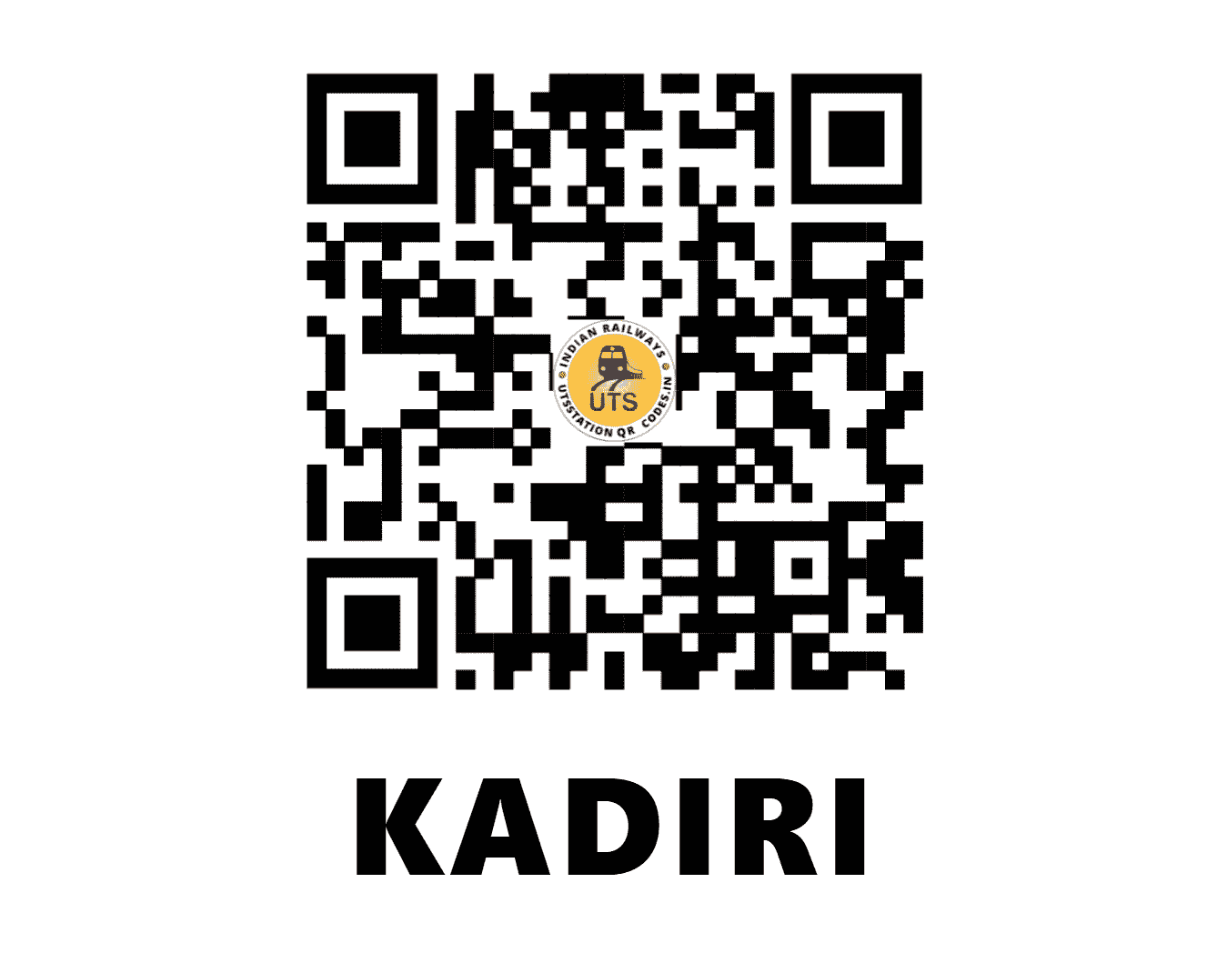 UTS QR Code for KADIRI - KRY - SC (ANDHRA PRADESH)